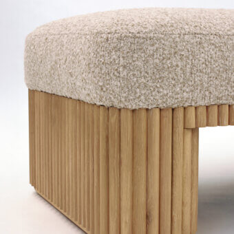 Interlude Home Laurel Bench - Saddle
