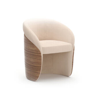 Caracole Fleur Wood Back Dining Armchair
