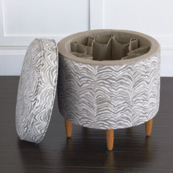 Eastern Accents Amara Round Storage Ottoman