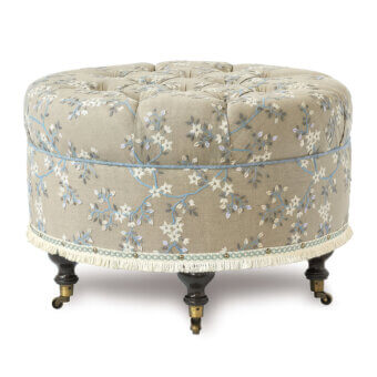 Eastern Accents Amberlynn Embroidered Ottoman