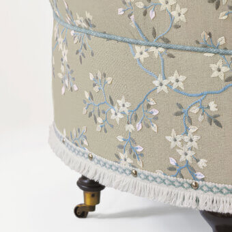 Eastern Accents Amberlynn Embroidered Ottoman
