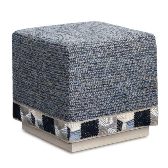 Eastern Accents Beau Embroidered Ottoman