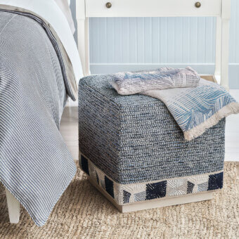 Eastern Accents Beau Embroidered Ottoman