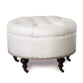 Eastern Accents Danae Faux Ostrich Ottoman