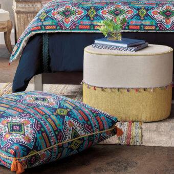 Eastern Accents Fairuza Mini Tassel Ottoman