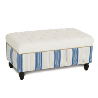 Eastern Accents Filly White Storage Ottoman