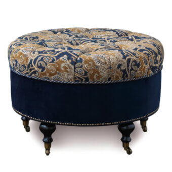 Eastern Accents Arthur Ochre Round Ottoman