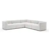 Caracole Rhythm Sectional B - Neutral Metal + Lucent Bronze Metal + Ivory Fabric