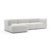 Caracole Rhythm Sectional A Left – Neutral Metal + Lucent Bronze Metal + Ivory Fabric