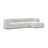 Caracole Rhythm Sectional A Right – Neutral Metal + Lucent Bronze Metal + Ivory Fabric