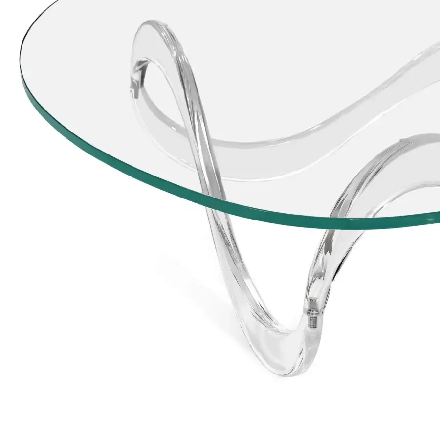 Interlude Home Westin Wave Coffee Table - Clear #3
