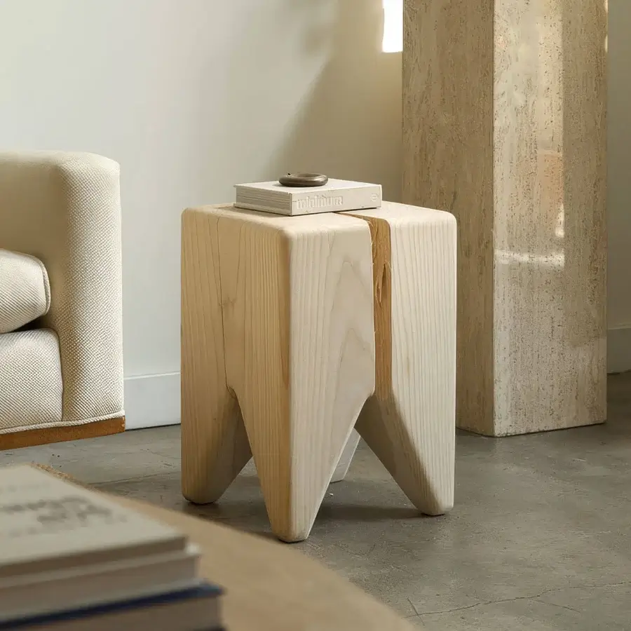 Kalon Stump Side Table & Sculptural Stool #1