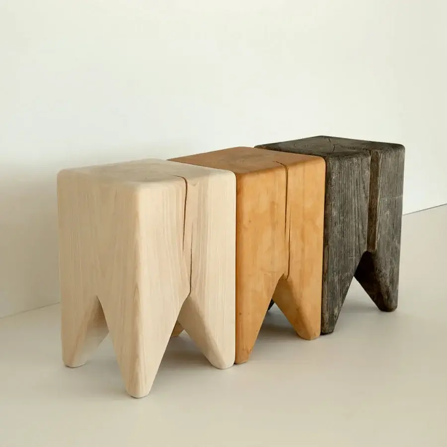 Kalon Stump Side Table & Sculptural Stool #16