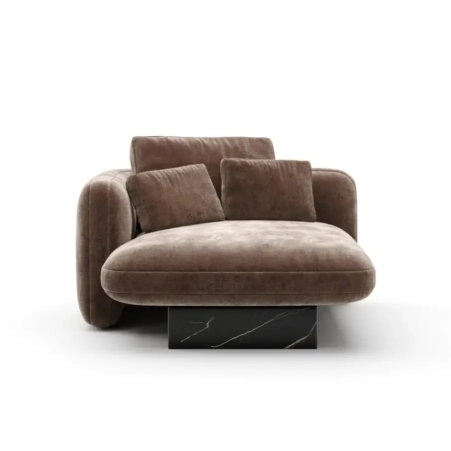 Caracole Overlap Dark Taupe Chaise Lounge #2